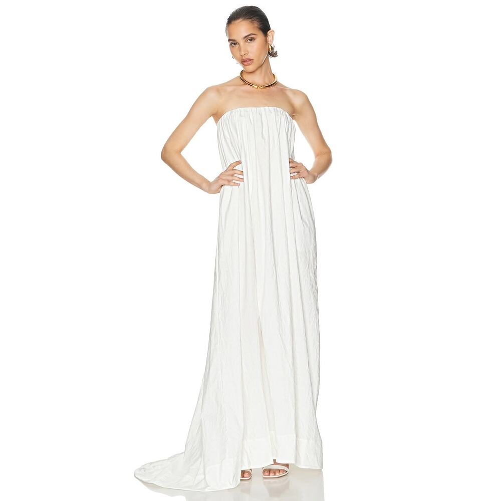 Helsa Crinkle Pleated Gown